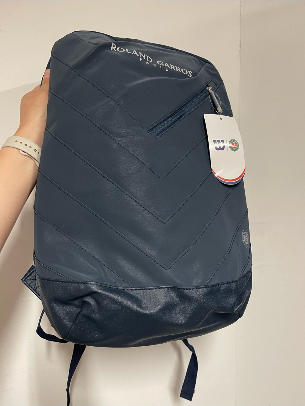 WILSON Roland Garros Session, Tennis Backpack, Dark blue, One Size Backpack, New - Picture 4 of 8